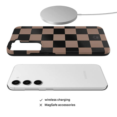 Mocha Vibe Checkered Samsung Case