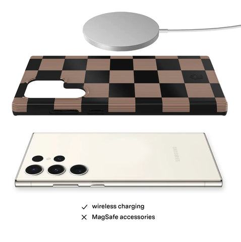 Mocha Vibe Checkered Samsung Case