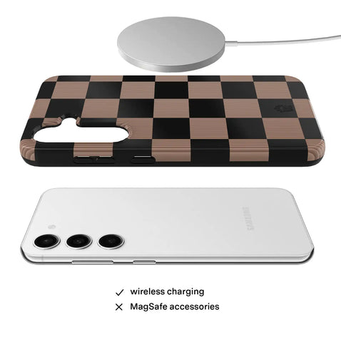 Mocha Vibe Checkered Samsung Case