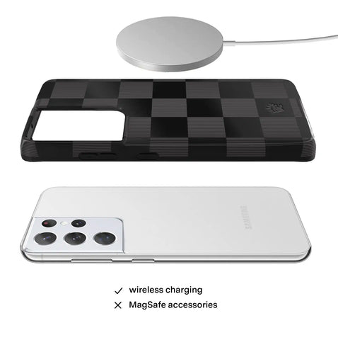 Noir Vibe Checkered Samsung Case