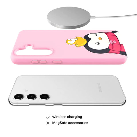 Pudgy Penguins Positive Pink Samsung Case