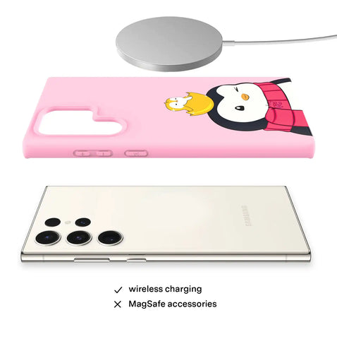Pudgy Penguins Positive Pink Samsung Case