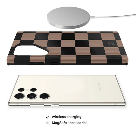 Mocha Vibe Checkered Samsung Case