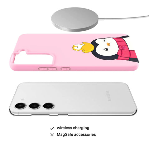 Pudgy Penguins Positive Pink Samsung Case