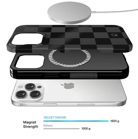Noir Vibe Checkered iPhone Case
