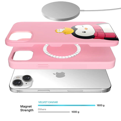 Pudgy Penguins Positive Pink iPhone Case