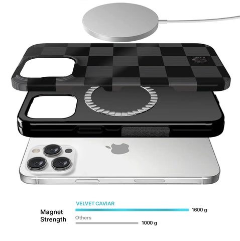 Noir Vibe Checkered iPhone Case