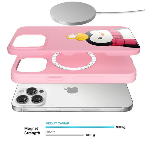Pudgy Penguins Positive Pink iPhone Case