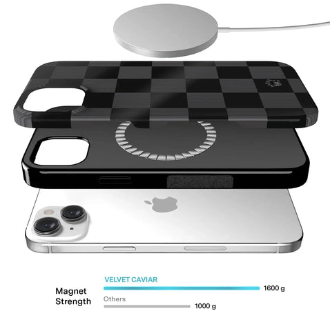 Noir Vibe Checkered iPhone Case