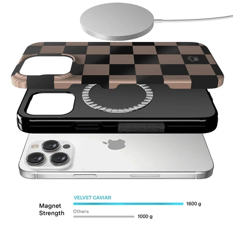 Mocha Vibe Checkered iPhone Case