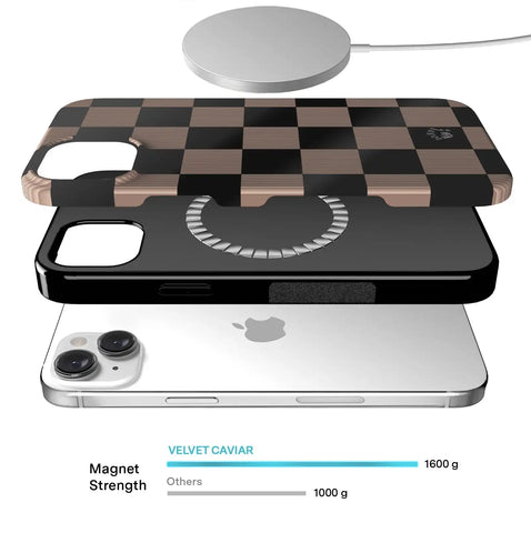 Mocha Vibe Checkered iPhone Case