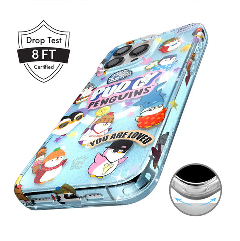 Pudgy Penguins Iceberg Glitter iPhone Case