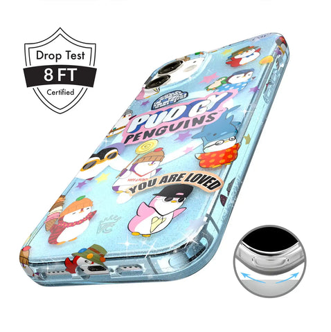 Pudgy Penguins Iceberg Glitter iPhone Case