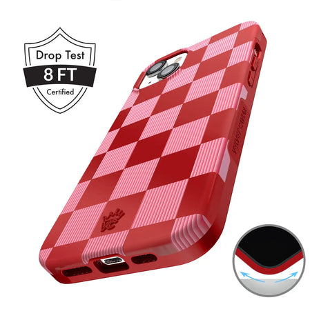 Rose Vibe Checkered iPhone Case