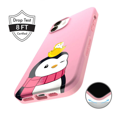 Pudgy Penguins Positive Pink iPhone Case