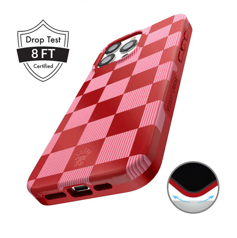 Rose Vibe Checkered iPhone Case