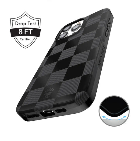 Noir Vibe Checkered iPhone Case