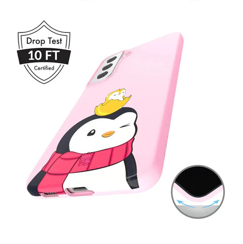 Pudgy Penguins Positive Pink Samsung Case