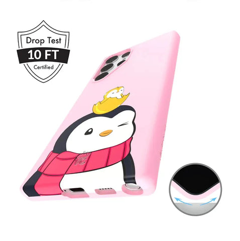 Pudgy Penguins Positive Pink Samsung Case
