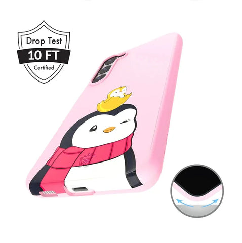 Pudgy Penguins Positive Pink Samsung Case
