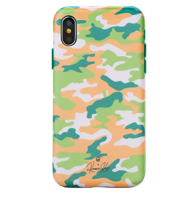 Olive Camo iPhone Case by Kendall Vertes