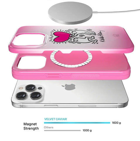 Keith Haring Pink Heart iPhone Case
