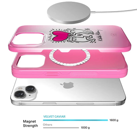 Keith Haring Pink Heart iPhone Case