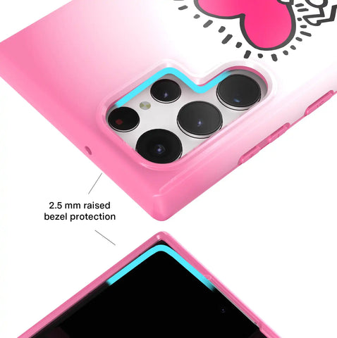 Keith Haring Pink Heart Samsung Case