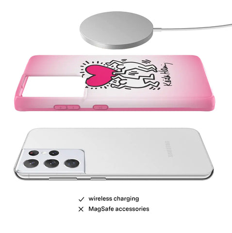 Keith Haring Pink Heart Samsung Case