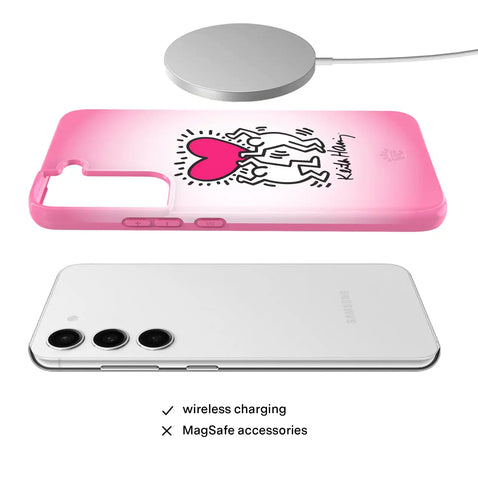 Keith Haring Pink Heart Samsung Case