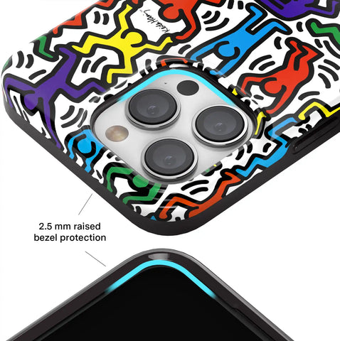 Keith Haring Rainbow Dancers iPhone Case