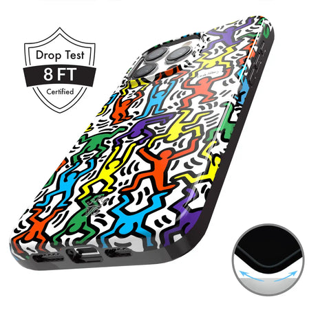 Keith Haring Rainbow Dancers iPhone Case