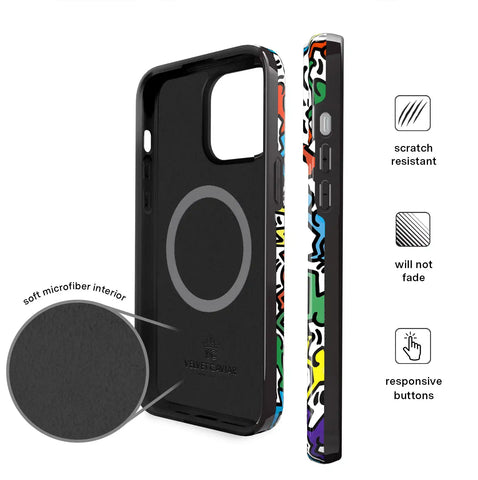 Keith Haring Rainbow Dancers iPhone Case
