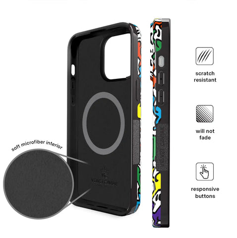 Keith Haring Rainbow Dancers iPhone Case