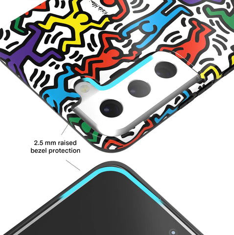 Keith Haring Rainbow Dancers Samsung Case