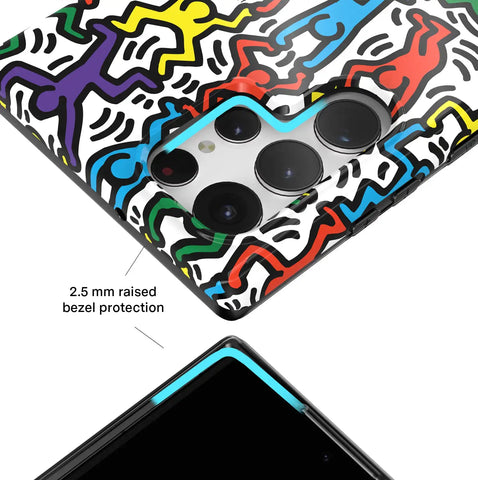 Keith Haring Rainbow Dancers Samsung Case