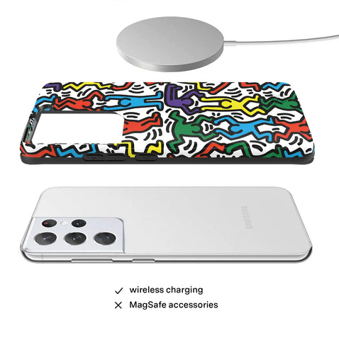 Keith Haring Rainbow Dancers Samsung Case