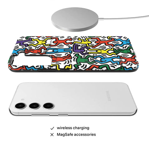 Keith Haring Rainbow Dancers Samsung Case