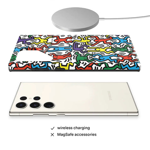 Keith Haring Rainbow Dancers Samsung Case