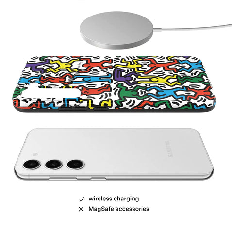 Keith Haring Rainbow Dancers Samsung Case
