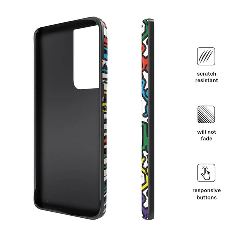 Keith Haring Rainbow Dancers Samsung Case