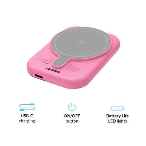 Keith Haring Pink Heart Portable MagSafe Charger Power Pack