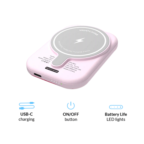 Cherry Blossom Portable MagSafe Charger Power Pack