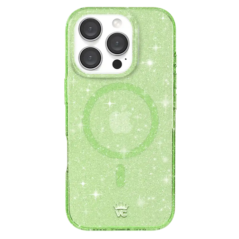 Lime Stardust Glitter iPhone Case