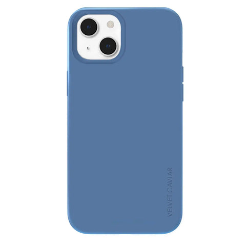 Linen Blue Silicone iPhone Case