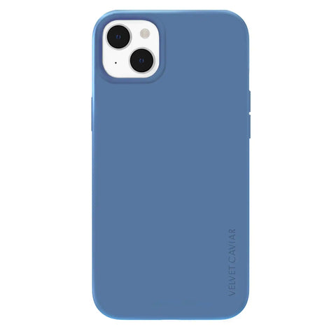 Linen Blue Silicone iPhone Case