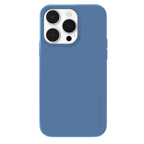 Linen Blue Silicone iPhone Case