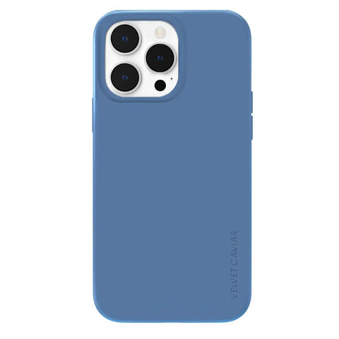 Linen Blue Silicone iPhone Case