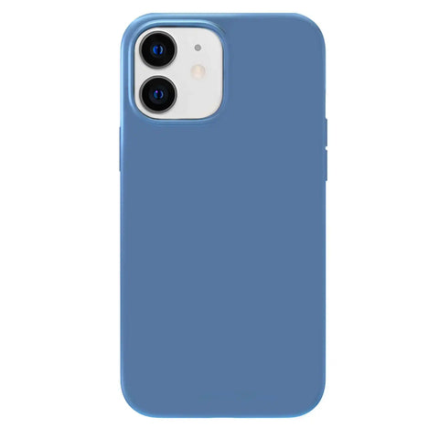 Linen Blue Silicone iPhone Case