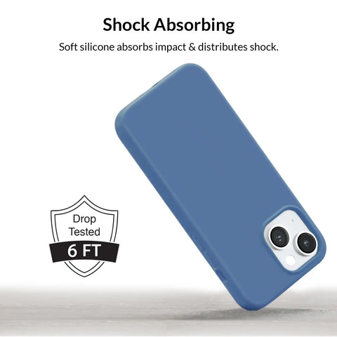 Linen Blue Silicone iPhone Case